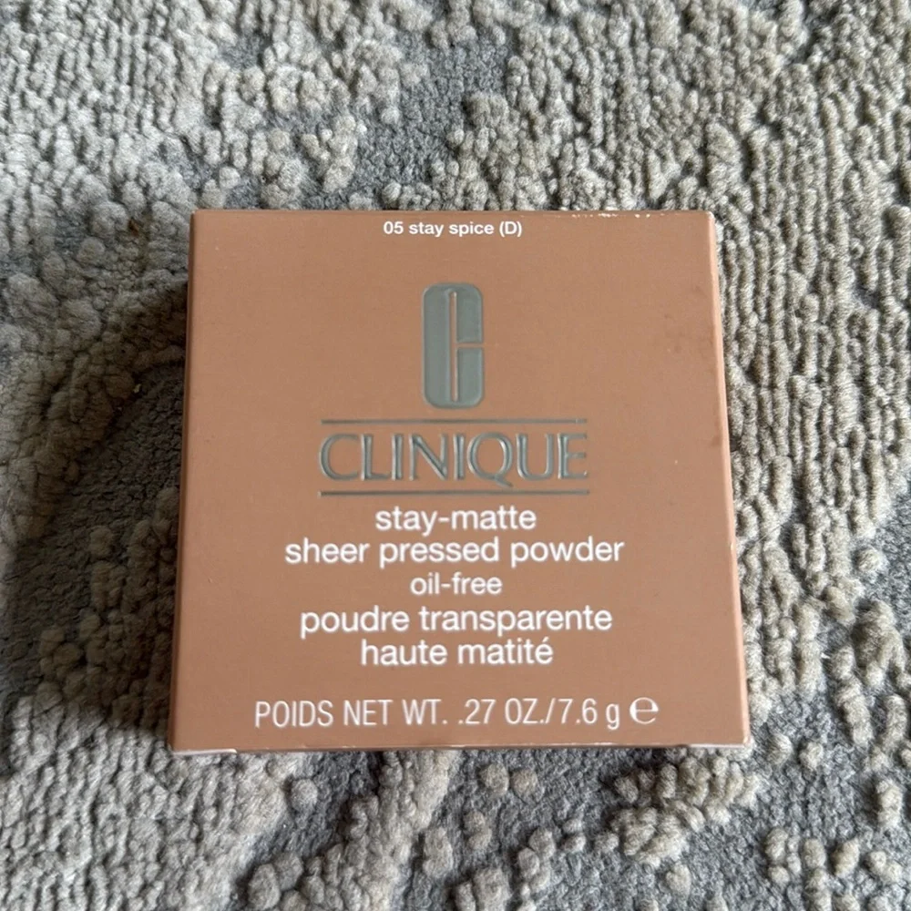 2 Clinique Stay Matte Sheer Pressed Powder Oil Free 19 Stay spice 0.27oz /7.6G